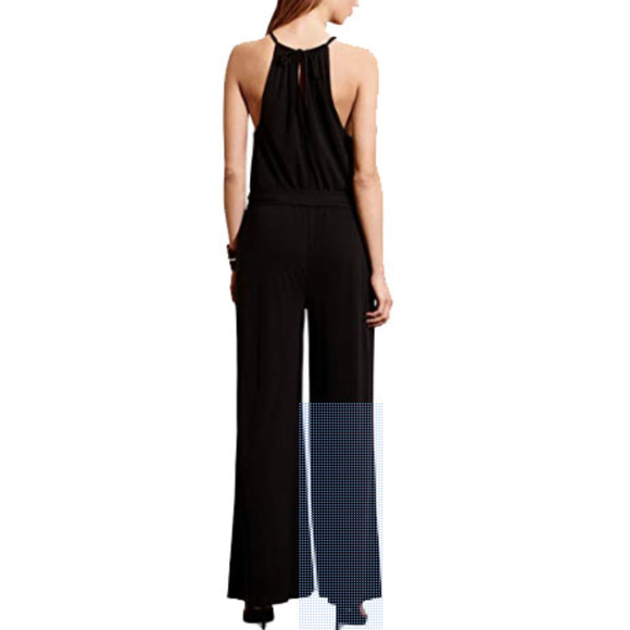 LRL Super Wide Leg Keyhole Jersey Jumpsuit NWT - Picture 2 of 3